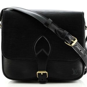 Louis Vuitton Vintage Epi Noir MM Cartouchière Crossbody